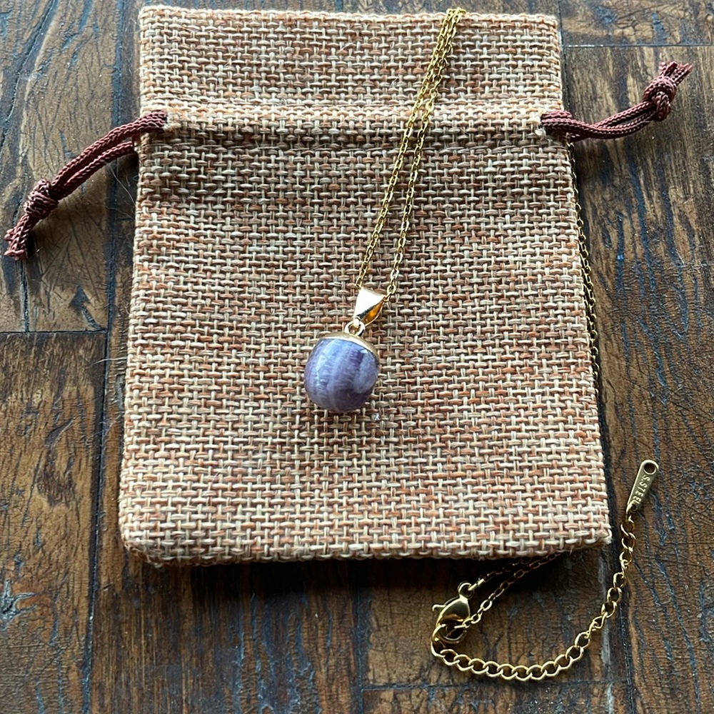 Amethyst Necklace Amethyst Pendant Crystal Necklace Genuine Amethyst